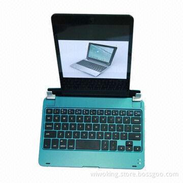 Bluetooth Keyboard with Metal Cover Case, Magnetic Slot for iPad Mini